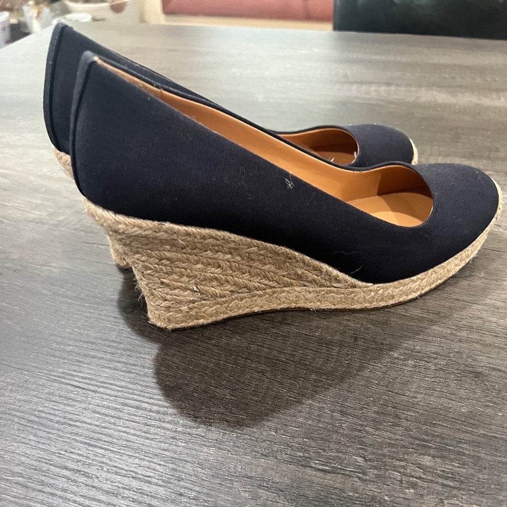 NEW J Crew Factory Canvas Espadrille Wedges